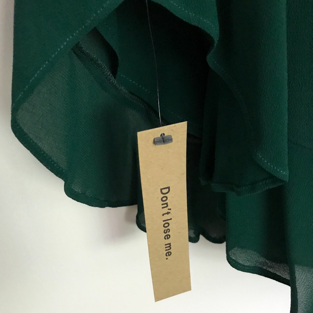 Reformation Adora Dress Dark Green NWT Size 12 - Picture 6 of 8